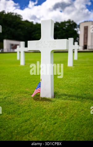 Tombe de Jack E. Weber. Luxembourg cimetière américain et Mémorial à Hamm, ville de Luxembourg, Luxembourg. Banque D'Images