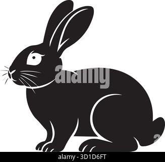 silhouette de vecteur d'illustration de lapin Illustration de Vecteur