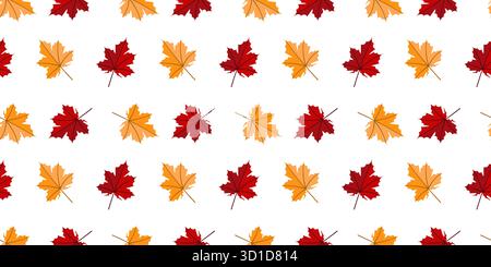 Un beau et coloré motif de feuilles d'automne parfait pour la décoration saisonnière à la maison Illustration de Vecteur
