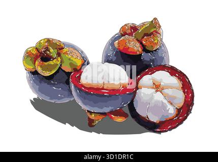 Peinture impressionniste de style esquisse, groupe de mangoustes, image vectorielle d'illustration de peinture numérique Illustration de Vecteur