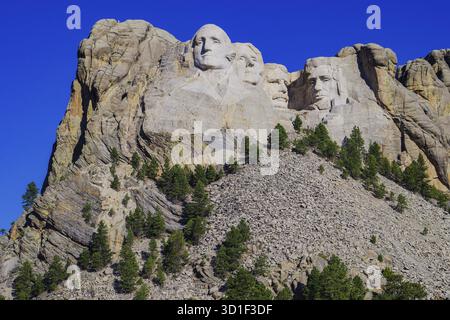 Sculpture présidentielle au Mount Rushmore National Memorial, Dakota du Sud sculpture présidentielle au Mount Rushmore National Monument, Dakota du Sud Banque D'Images