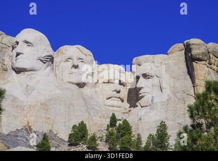 Sculpture présidentielle au Mount Rushmore National Memorial, Dakota du Sud sculpture présidentielle au Mount Rushmore National Monument, Dakota du Sud Banque D'Images