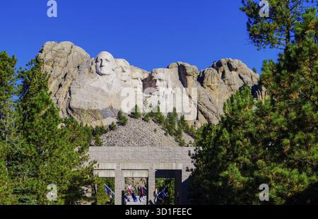 Sculpture présidentielle au Mount Rushmore National Memorial, Dakota du Sud sculpture présidentielle au Mount Rushmore National Monument, Dakota du Sud Banque D'Images