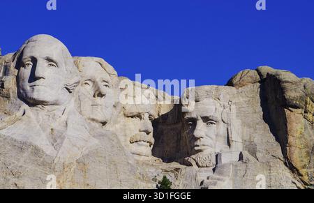 Sculpture présidentielle au Mount Rushmore National Memorial, Dakota du Sud sculpture présidentielle au Mount Rushmore National Monument, Dakota du Sud Banque D'Images