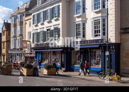 Librairie Blackwells, Broad Street, Oxford, Royaume-Uni Banque D'Images