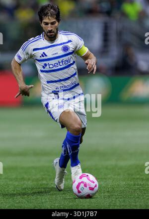 São Paulo, Brésil. 26 octobre 2025. Football Football - Championnat brésilien 2025 - Palmeiras vs Cruzeiro - Allianz Parque Stadium. La pièce de Cruzeiro Banque D'Images