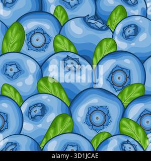 fond de myrtille de modèle sans couture, symbole de l'été. conception de carte de voeux de vacances et invitation de vacances d'été saisonnières, fêtes de plage Illustration de Vecteur