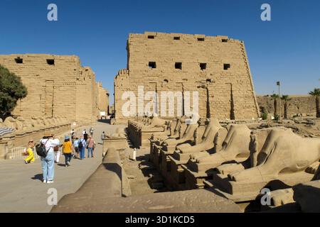 Le complexe du temple de Karnak, un site classé au patrimoine mondial de l'UNESCO près de Louxor, en Égypte Banque D'Images