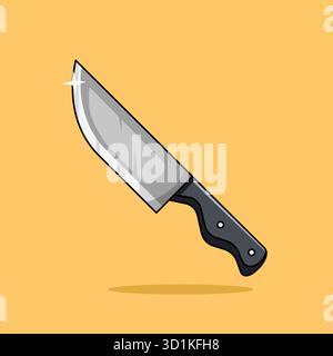 Dessin animé style couteau de cuisine illustration vectorielle dessin animé Illustration de Vecteur