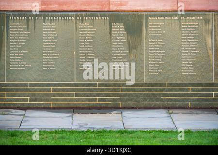 Seneca Falls, New York, honore la lutte pour l’égalité sur le site de la première Convention des droits de la femme en 1848 Banque D'Images