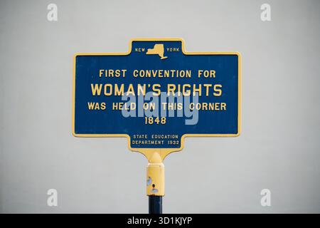 Seneca Falls, New York, honore la lutte pour l’égalité sur le site de la première Convention des droits de la femme en 1848 Banque D'Images