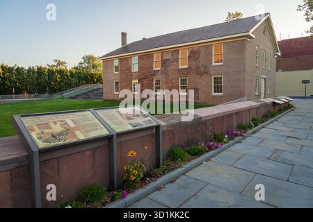 Seneca Falls, New York, honore la lutte pour l’égalité sur le site de la première Convention des droits de la femme en 1848 Banque D'Images