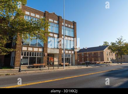 Seneca Falls, New York, honore la lutte pour l’égalité sur le site de la première Convention des droits de la femme en 1848 Banque D'Images