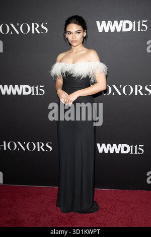 New York, États-Unis. 28 octobre 2025. Ariana Greenblatt assiste aux honneurs WWD 2025 à Cipriani South Street. (Photo de Ron Adar/SOPA images/SIPA USA) crédit : SIPA USA/Alamy Live News Banque D'Images