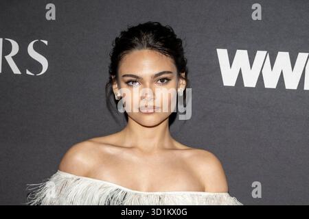 New York, États-Unis. 28 octobre 2025. Ariana Greenblatt assiste aux honneurs WWD 2025 à Cipriani South Street. (Photo de Ron Adar/SOPA images/SIPA USA) crédit : SIPA USA/Alamy Live News Banque D'Images