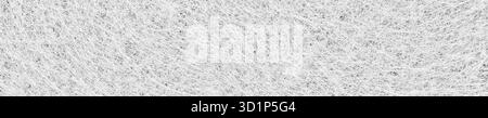Fibre de verre ou filaments de fibre de verre feuille, arrière-plan de texture abstraite en format bannière. Photographie haute résolution. Banque D'Images