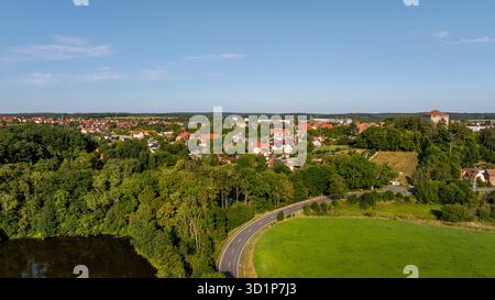 Luftbildaufnahme Harzgerode Selketal Harz Banque D'Images