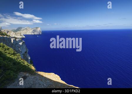 Mer près du Cap Formentor à Majorque, île Baléares, Espagne Banque D'Images