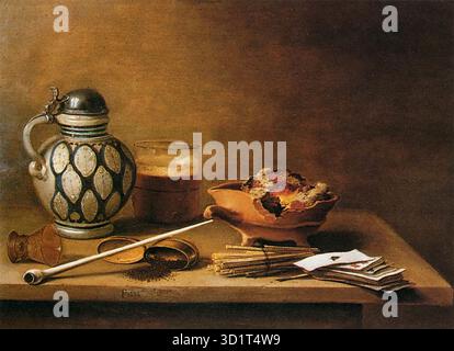 CLAESZ., Pieter (né vers 1597, Steinfurt, mort vers 1661, Haarlem) nature morte 1636 huile sur toile Museo Thyssen-Bornemisza, Madrid --- mots-clés : ------------- Auteur : CLAESZ., Pieter titre : Still-Life Time-line : 1601-1650 École : Néerlandais forme : type de peinture : Still-Life Banque D'Images
