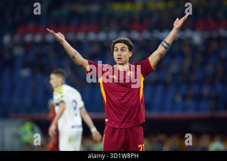 Rome, Italie. 29 octobre 2025. Paulo Dybala de Roma lors du championnat italien Serie A match de football entre AS Roma et Parme Calcio le 29 octobre 2025 au Stadio Olimpico à Rome, Italie - crédit : Federico Proietti / Alamy Live News Banque D'Images