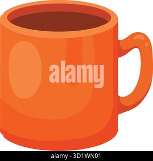 Produit aromatisé saisonnier épice de citrouille, tasse à boire, tasse isolée sur fond blanc. Automne délicieux desserts sucrés ou pâtisseries. vecto coloré moderne Illustration de Vecteur