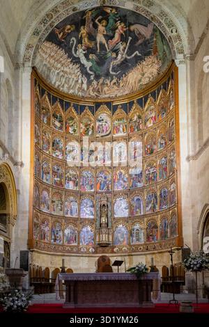 Retable de l'ancienne cathédrale, cathédrale de l'Assomption de la Vierge, ancienne cathédrale, Salamanque, communauté autonome de CA Banque D'Images