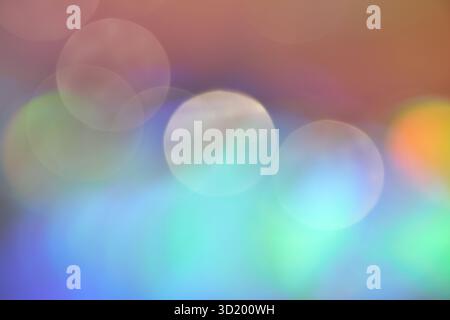 Bokeh pastel abstrait doux avec des lumières circulaires floues dans un rêve coloré Banque D'Images