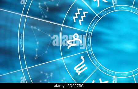 Signe du zodiaque du Capricorne, symbole astrologique Banque D'Images