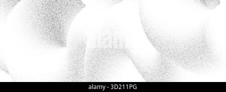 Texture ondulée de grain de sable pointillé. Fond dégradé ondulé en pointillés. Papier peint grunge Gritty Notwork avec particules, granulés, taches. Superposition vectorielle de fond de grain fluide nuageux en demi-teinte Illustration de Vecteur