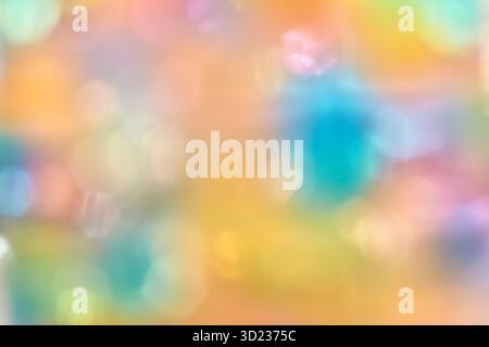 Fond bokeh abstrait coloré avec des teintes pastel douces et des lumières floues Banque D'Images