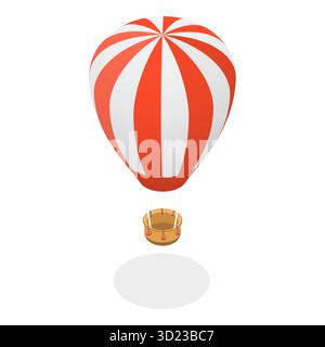 Ensemble plat isométrique 3D de dirigeables , Collection Vintage Aviation. Point 1 Banque D'Images