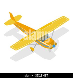 Ensemble plat isométrique 3D de dirigeables , Collection Vintage Aviation. Point 5 Banque D'Images