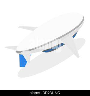 Ensemble plat isométrique 3D de dirigeables , Collection Vintage Aviation. Point 3 Banque D'Images