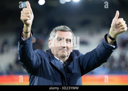 Paris, France. 29 octobre 2025. Le directeur général du Paris FC Jean-Marc Gallot lors du match de Ligue 1 entre Paris et l'Olympique lyonnais Lyon au stade Jean Bouin, à Paris, le 29 octobre 2025. Photo de Raphael Lafargue/ABACAPRESS.COM crédit : Abaca Press/Alamy Live News Banque D'Images