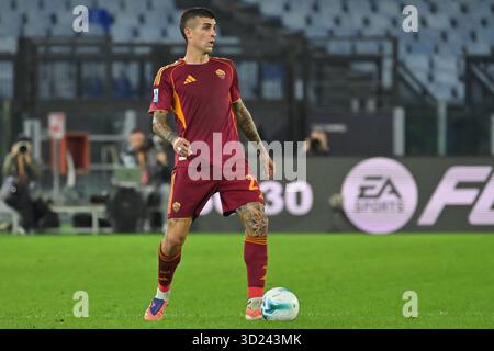 Rome, Italie. 29 octobre 2025. Gianluca Mancini de l'AS Roma lors de la série A match entre L'AS Roma contre Parme au stade olimpico à Rome, Italie, le 29 octobre 2025. Mattia Vian Credit : Agence photo indépendante/Alamy Live News Banque D'Images