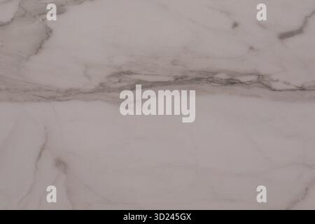 Surface en marbre blanc avec des veines grises subtiles et une texture lisse mettant en valeur des motifs naturels élégants Banque D'Images