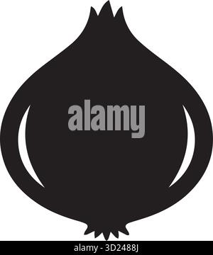 conception vectorielle de silhouette d'oignon Illustration de Vecteur