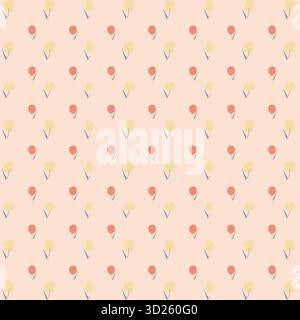 sans couture de tulipes sur fond pastel Banque D'Images