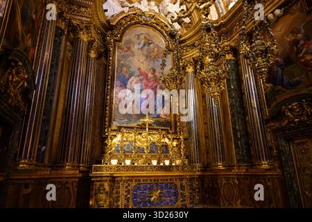 Chapelle de Jean-Baptiste (Capela de São João Batista) dans l'église Saint-Roch (Igreja de São Roque) à Lisbonne, Portugal Banque D'Images
