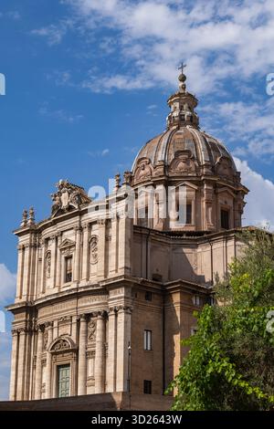 Église Chiesa dei Santi Luca e Martina Martiri au Forum Romain de Rome, Italie. Banque D'Images