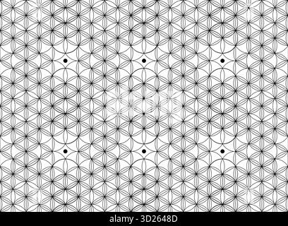 Motif fleur de vie, ligne Yantra art graine de vie, géométrie sacrée, symbole d'harmonie et d'équilibre. Texture de cercle mystique, illustration vectorielle Illustration de Vecteur