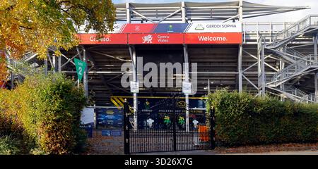 Glamorgan County Cricket Ground, (Criced Morgannwg), Sophia Gardens, Cardiff City Centre, Galles du Sud, ROYAUME-UNI. Automne. Prise en octobre 2025 Banque D'Images