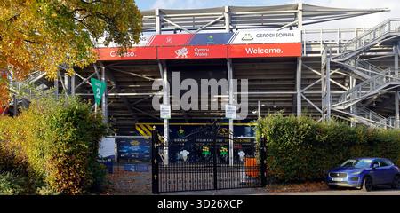 Glamorgan County Cricket Ground, (Criced Morgannwg), Sophia Gardens, Cardiff City Centre, Galles du Sud, ROYAUME-UNI. Automne. Prise en octobre 2025 Banque D'Images