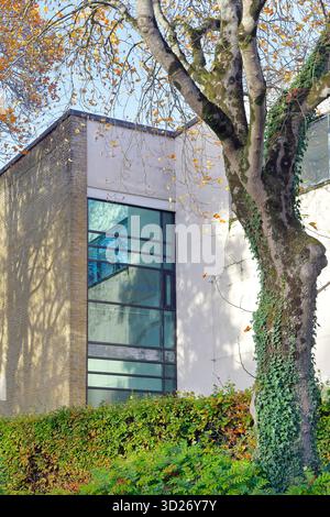 Vue latérale du bâtiment de cricket du comté de Glamorgan (Criced Morgannwg), jardins de Sophia, centre-ville de Cardiff, pays de Galles du Sud, Royaume-Uni. Automne. Prise en octobre 2025 Banque D'Images