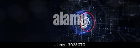 Concept d'informatique quantique : révolutionner le traitement de l'information grâce à la mécanique quantique. Banque D'Images