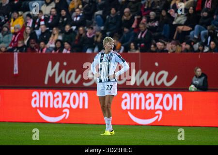 Paulina Krumbiegel (Juventus Turin, #27), GER, FC Bayern Muenchen vs Juventus Turin, Fussball UEFA Ligue des Champions, Ligaphase, 2. Spieltag, saison 2025/2026, 16.10.2025 Foto : Eibner-Pressefoto/Michael Memmler Banque D'Images