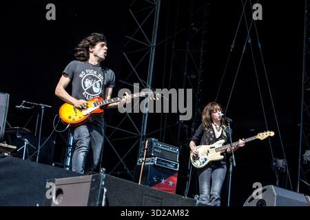 THE LAST INTERNATIONALE se produit en direct au Festival IDAYS le 22 juin 2018, à Milan, en Italie Banque D'Images