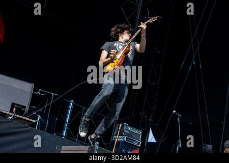 THE LAST INTERNATIONALE se produit en direct au Festival IDAYS le 22 juin 2018, à Milan, en Italie Banque D'Images