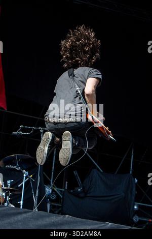THE LAST INTERNATIONALE se produit en direct au Festival IDAYS le 22 juin 2018, à Milan, en Italie Banque D'Images