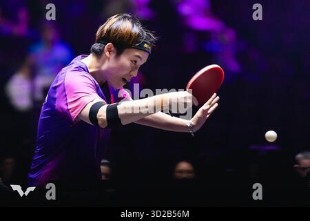 Montpellier, Bretagne, France. 30 octobre 2025. Hoi Kem Doo de Hong Kong lors de la 8ème finale WTT Champion Montpellier le 30 octobre 2025 à l'ARENA Sud de France Montpellier, France. Photo de Laurent Lairys (crédit image : © Laurent Lairys/ZUMA Press Wire) USAGE ÉDITORIAL SEULEMENT ! Non destiné à UN USAGE commercial ! Banque D'Images